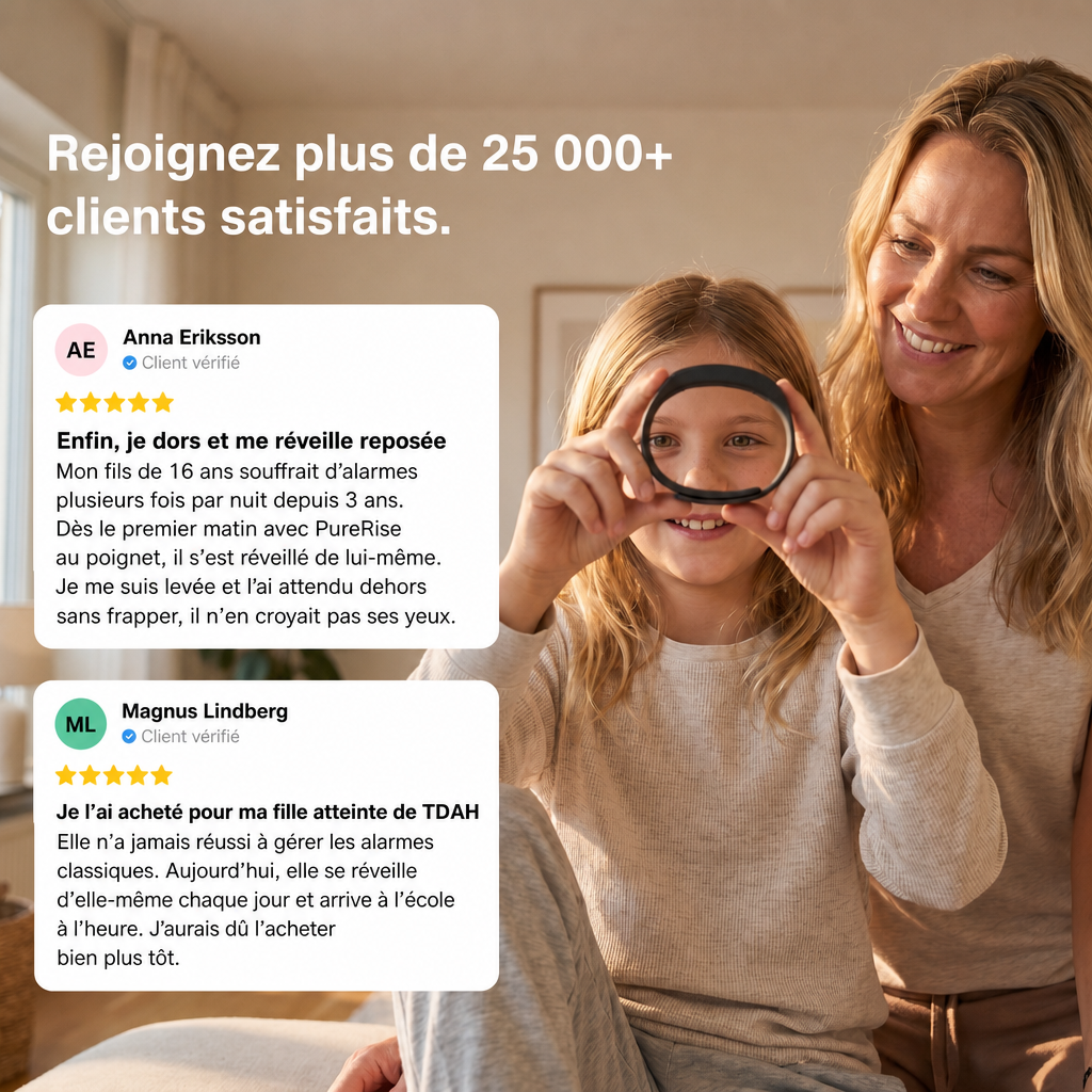 SérénitéBand – Réveil Vibrant Sans Stress