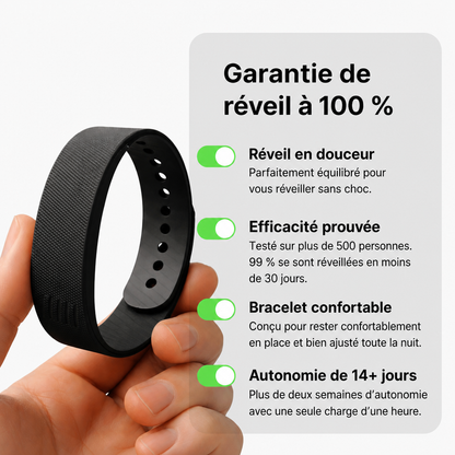 SérénitéBand – Réveil Vibrant Sans Stress